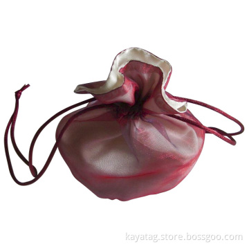 Round Edge Bottom Organza Pouch